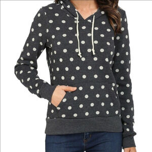 Alternative Long Sleeve Polka Dot Hoodie Size L
